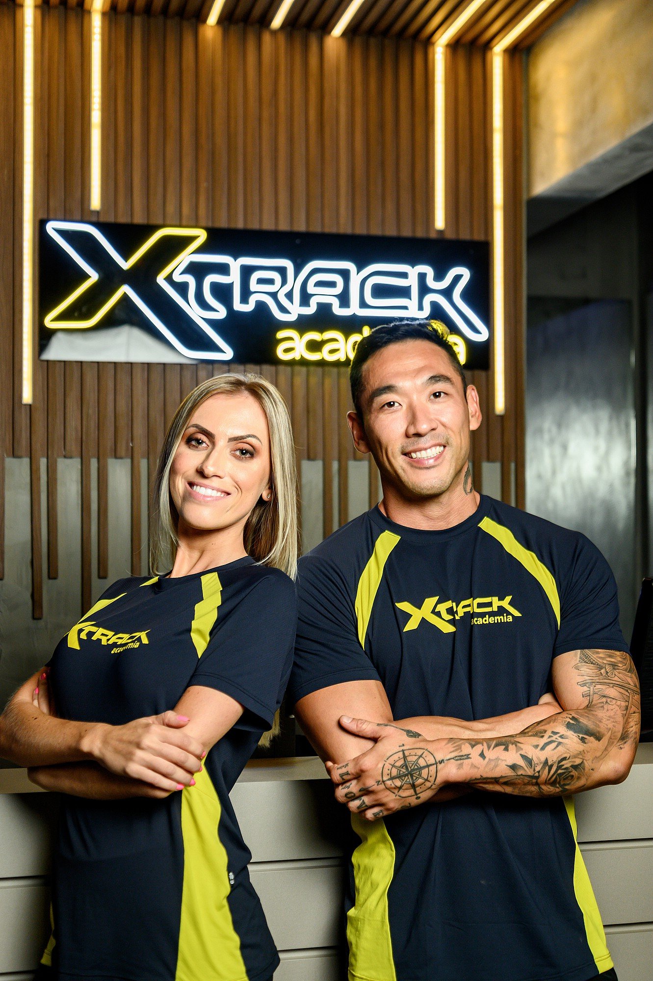 Alunos com camisetas da XTRACK